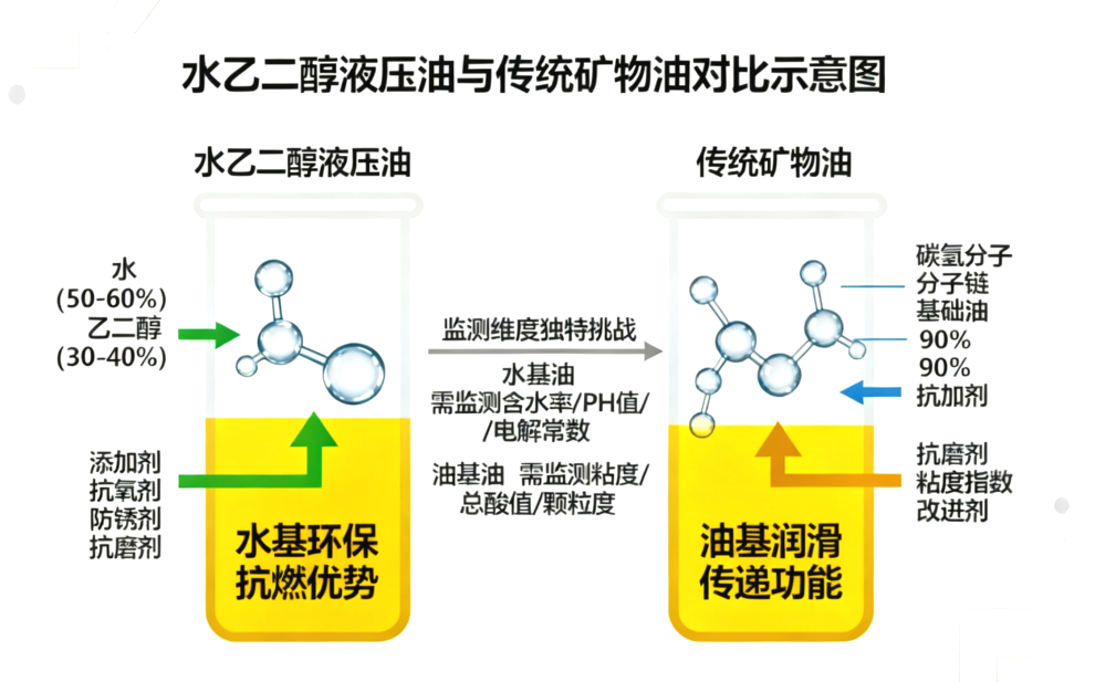 水乙二醇液壓油的 “可監(jiān)測性” 為何成服務(wù)商亮點？難點與監(jiān)測技術(shù)一文講透